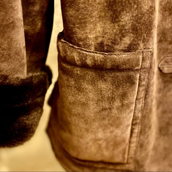 Dennis Basso Design Soft Faux Fur & Suede Coat w/ cell phone size pockets - Picture 6 of 10